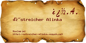 Östreicher Alinka névjegykártya